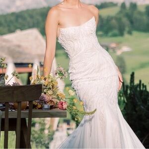 WTOO Brooks Beaded Wedding Gown - Bridal Size 10